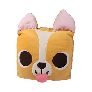 Big Games Pet Simulator X Corgi Plush 18 Inch Square Stuffed Toy Orange White